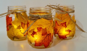 fall leaf candles